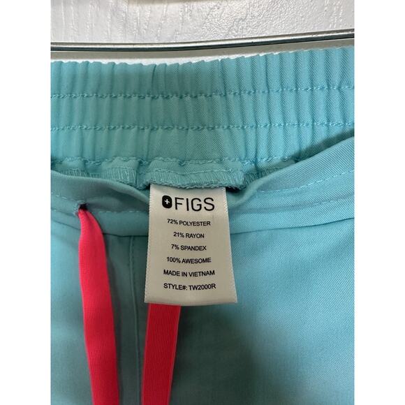 FIGS Yola Skinny Scrub Pants Neon Blue Women's Style TW2000R Size Small - Picture 9 of 10